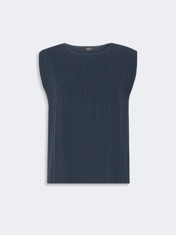 Young Ideas & Henmores -Ere Plisse Sleeveless Top -004 Navy -XS