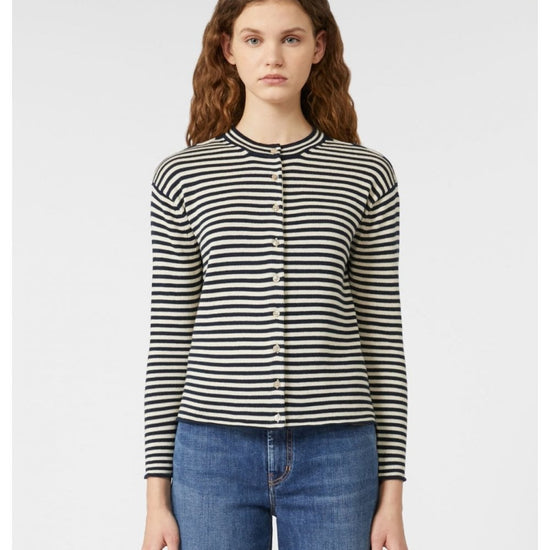 Young Ideas/Henmores - Eritea Striped Cardigan - 021 Navy - S