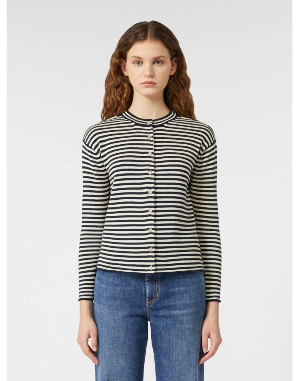 Young Ideas/Henmores - Eritea Striped Cardigan - 021 Navy - S