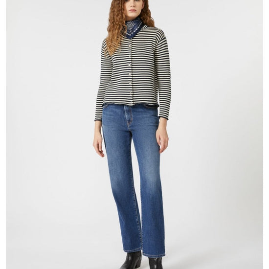 Young Ideas/Henmores - Eritea Striped Cardigan - 021 Navy - S