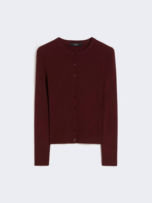 Young Ideas/Henmores - Esule Knitted Cardigan - 006 Bordeaux - S