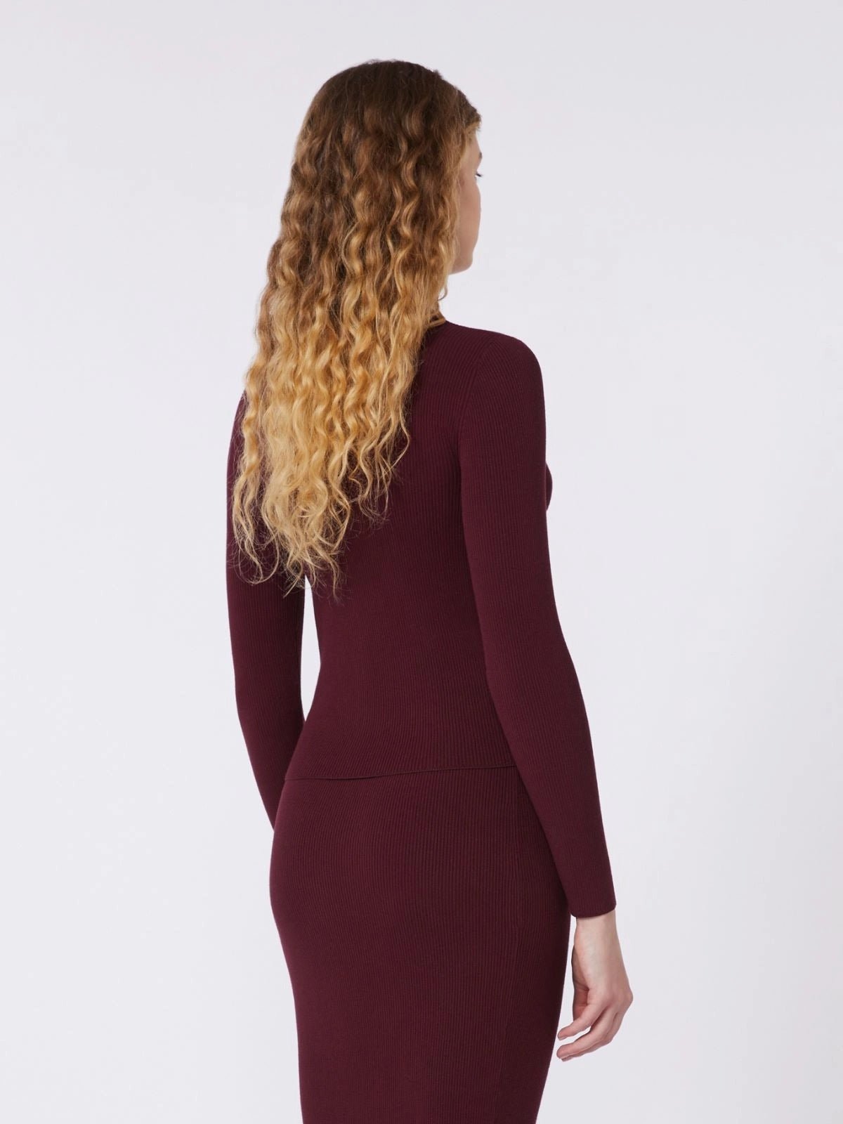 Young Ideas/Henmores - Esule Knitted Cardigan - 006 Bordeaux - S