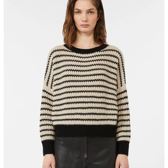 Young Ideas/Henmores - Ezor Pinstripe Wool Jumper - 016 Beige - XS