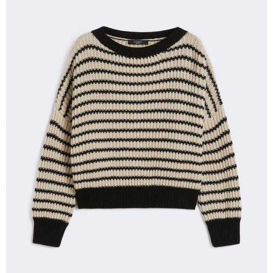 Young Ideas/Henmores - Ezor Pinstripe Wool Jumper - 016 Beige - XS
