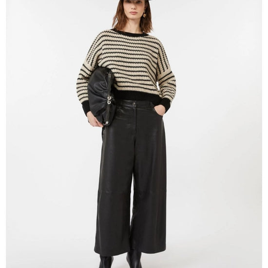 Young Ideas/Henmores - Ezor Pinstripe Wool Jumper - 016 Beige - XS