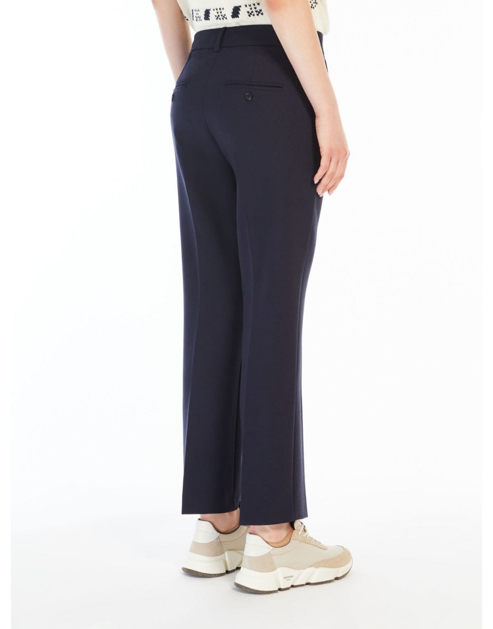 Young Ideas/Henmores - Freda Slim Leg Ankle Cut Trousers - 004 Navy - 8