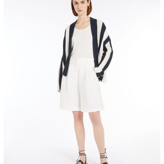 Young Ideas/Henmores - Gabon Bold Stripe Knitted Cardigan - 003 Navy - XS