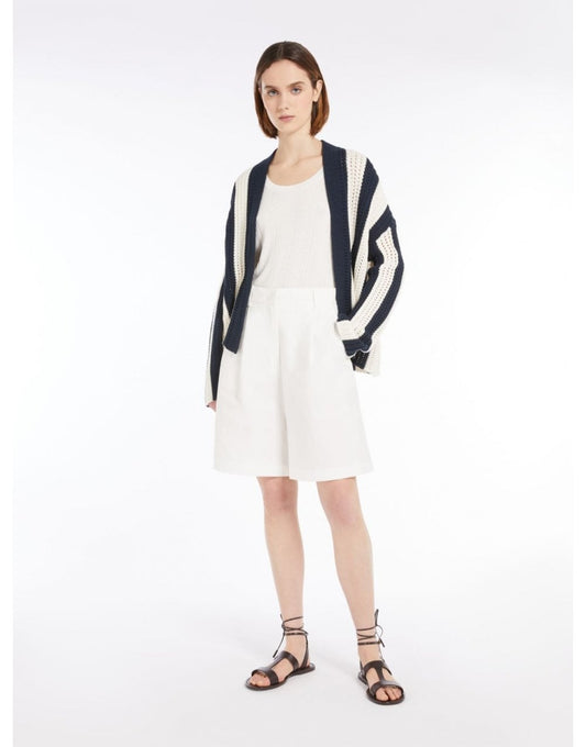 Young Ideas/Henmores - Gabon Bold Stripe Knitted Cardigan - 003 Navy - XS