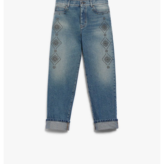Young Ideas/Henmores - Gatti Studded Straight Leg Jeans - 005 Blue - 10