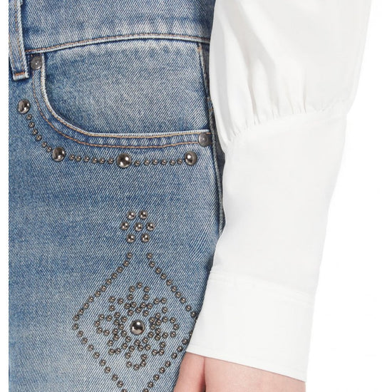 Young Ideas/Henmores - Gatti Studded Straight Leg Jeans - 005 Blue - 10