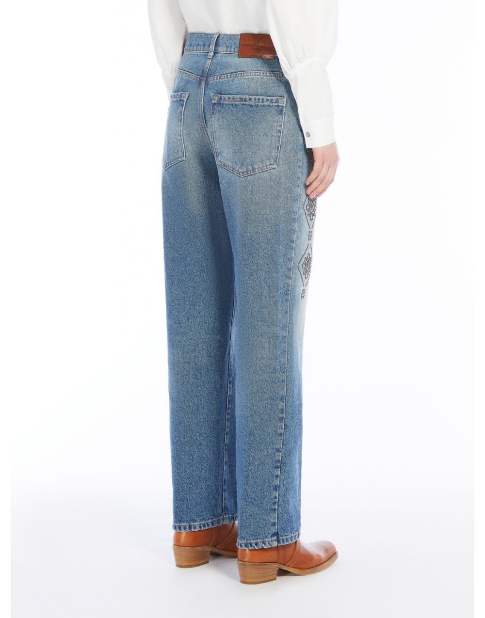 Young Ideas/Henmores - Gatti Studded Straight Leg Jeans - 005 Blue - 10