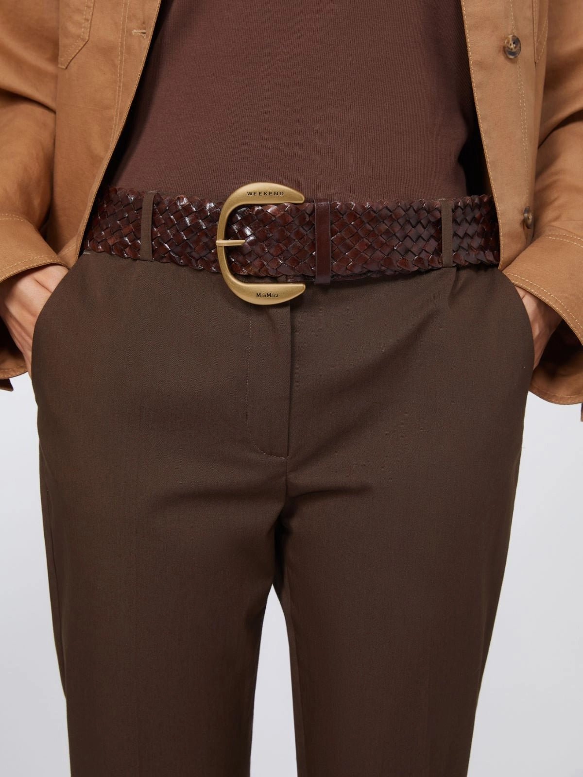 Young Ideas & Henmores - Gelo Buffalo Braided Belt - 001 Tobacco - ML
