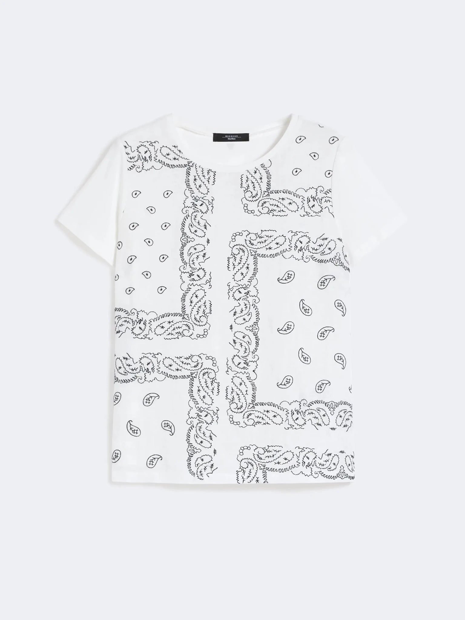 Young Ideas & Henmores - Genio Embroidery Print T-Shirt - 001 White Black - XS