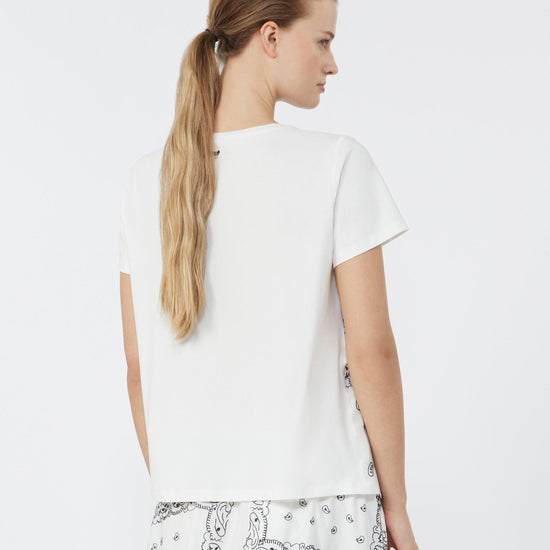 Young Ideas & Henmores - Genio Embroidery Print T-Shirt - 001 White Black - XS