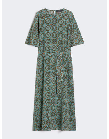 Young Ideas/Henmores - Gerog Geometric Print Jersey Dress - 003 Blue - XS