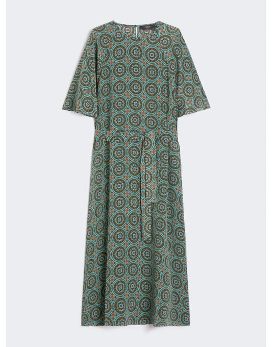 Young Ideas/Henmores - Gerog Geometric Print Jersey Dress - 003 Blue - XS