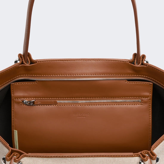 Young Ideas & Henmores -Getto Weekend Canvas Bag -001 Tobacco/Ecru -OS