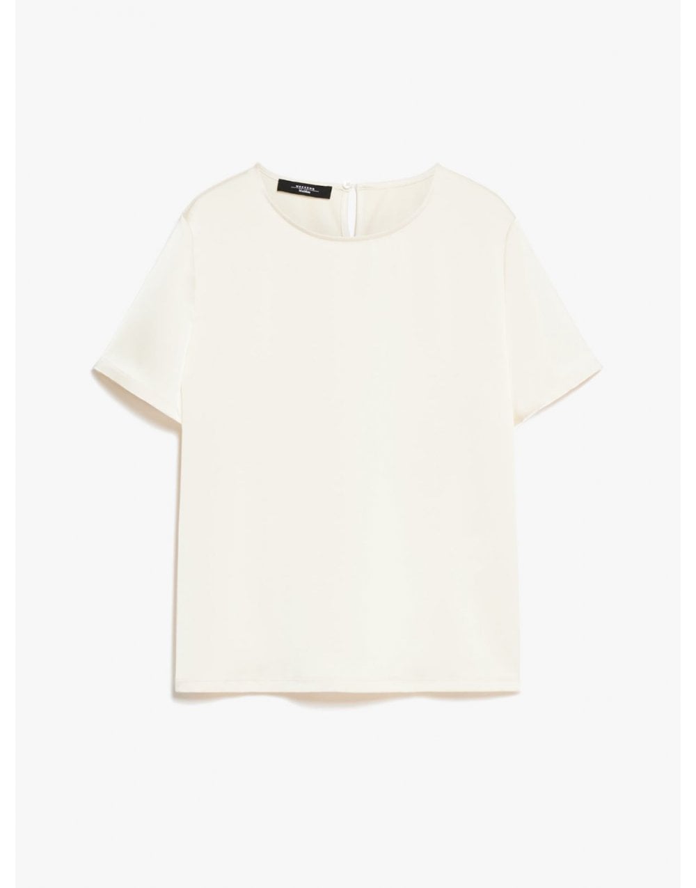 Young Ideas/Henmores - Gilbert Satin Short Sleeve Top - 001 Ivory - S