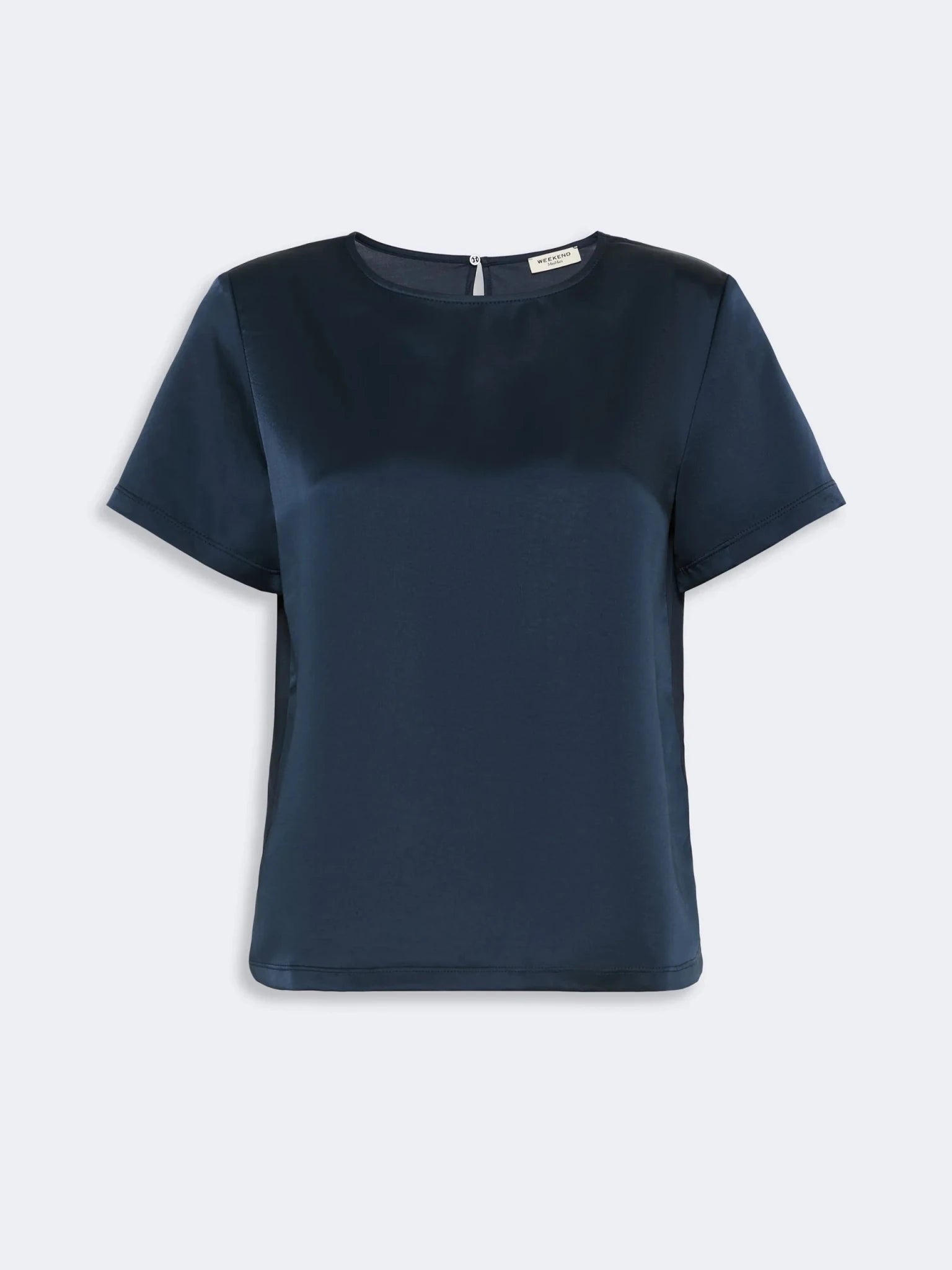 Young Ideas & Henmores -Gilbert Satin Short Sleeve Top -007 Navy -S