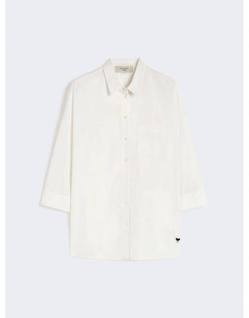 Young Ideas/Henmores - Giralda Poplin 3/4 Sleeve Shirt - 001 White - 8