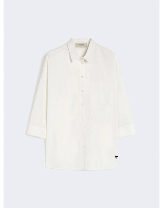 Young Ideas/Henmores - Giralda Poplin 3/4 Sleeve Shirt - 001 White - 8