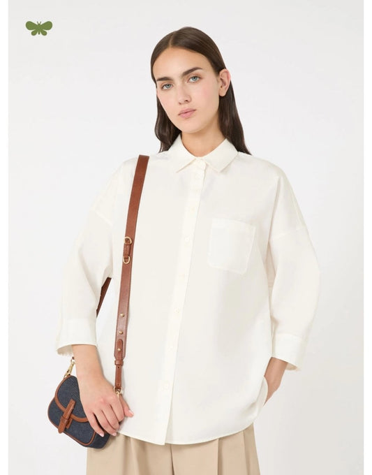 Young Ideas/Henmores - Giralda Poplin 3/4 Sleeve Shirt - 001 White - 8