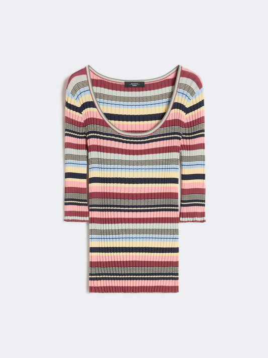 Young Ideas & Henmores - Guglia Multi Stripe Knitted Top - 013 Multicolour - S