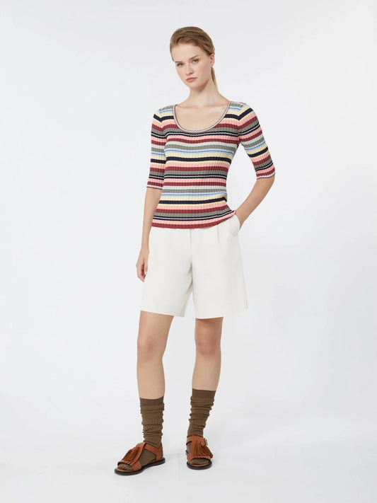 Young Ideas & Henmores - Guglia Multi Stripe Knitted Top - 013 Multicolour - S