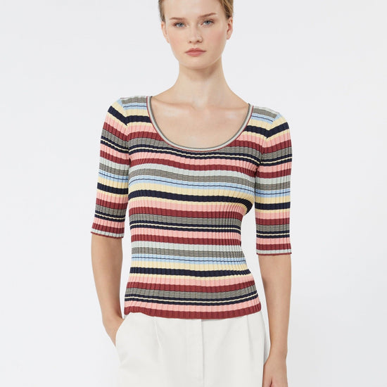 Young Ideas & Henmores - Guglia Multi Stripe Knitted Top - 013 Multicolour - S