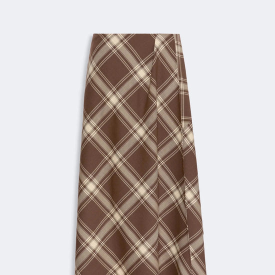 Young Ideas & Henmores -Lanoso Tartan Check Midi Skirt -001 Brown -8