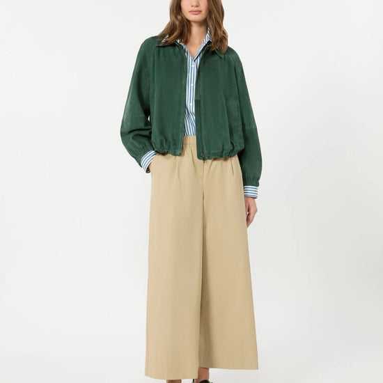 Young Ideas & Henmores - Libero Crop Wide Leg Drawstring Trousers - 001 Beige - 6