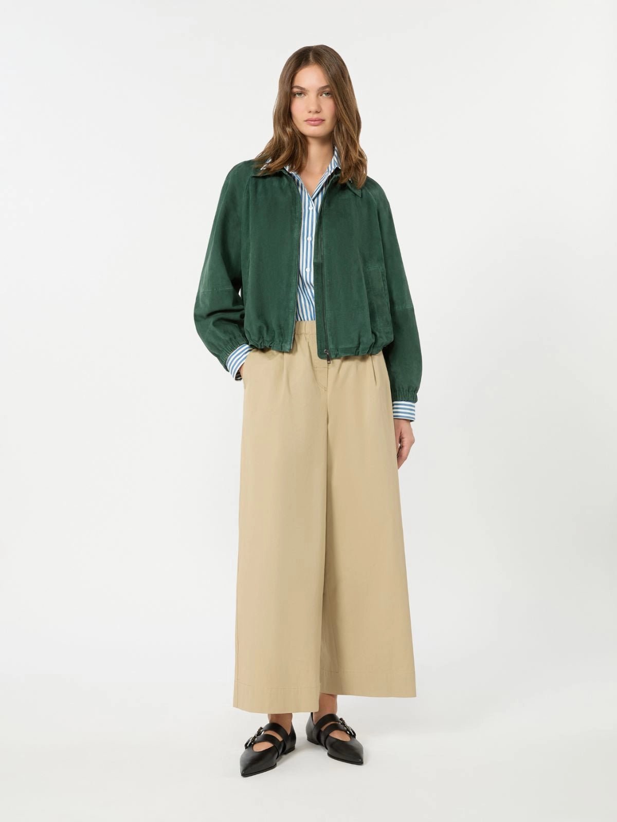 Young Ideas & Henmores - Libero Crop Wide Leg Drawstring Trousers - 001 Beige - 6
