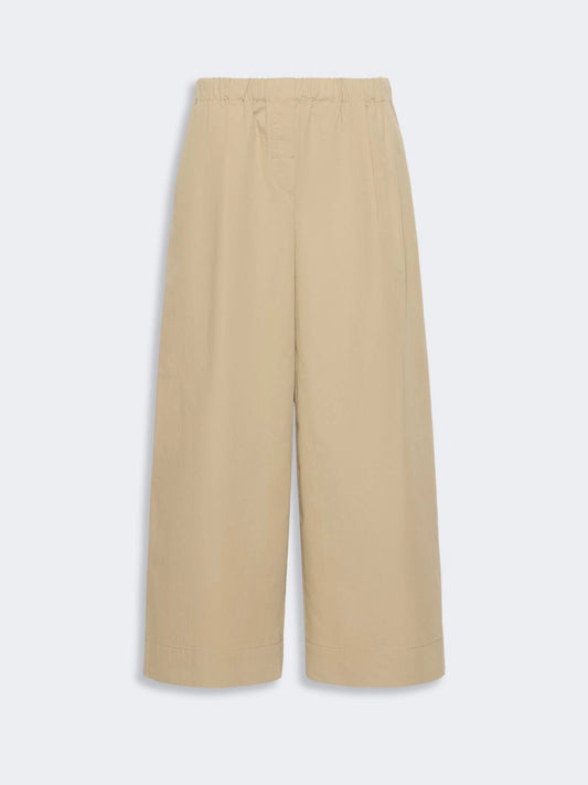 Young Ideas & Henmores - Libero Crop Wide Leg Drawstring Trousers - 001 Beige - 6