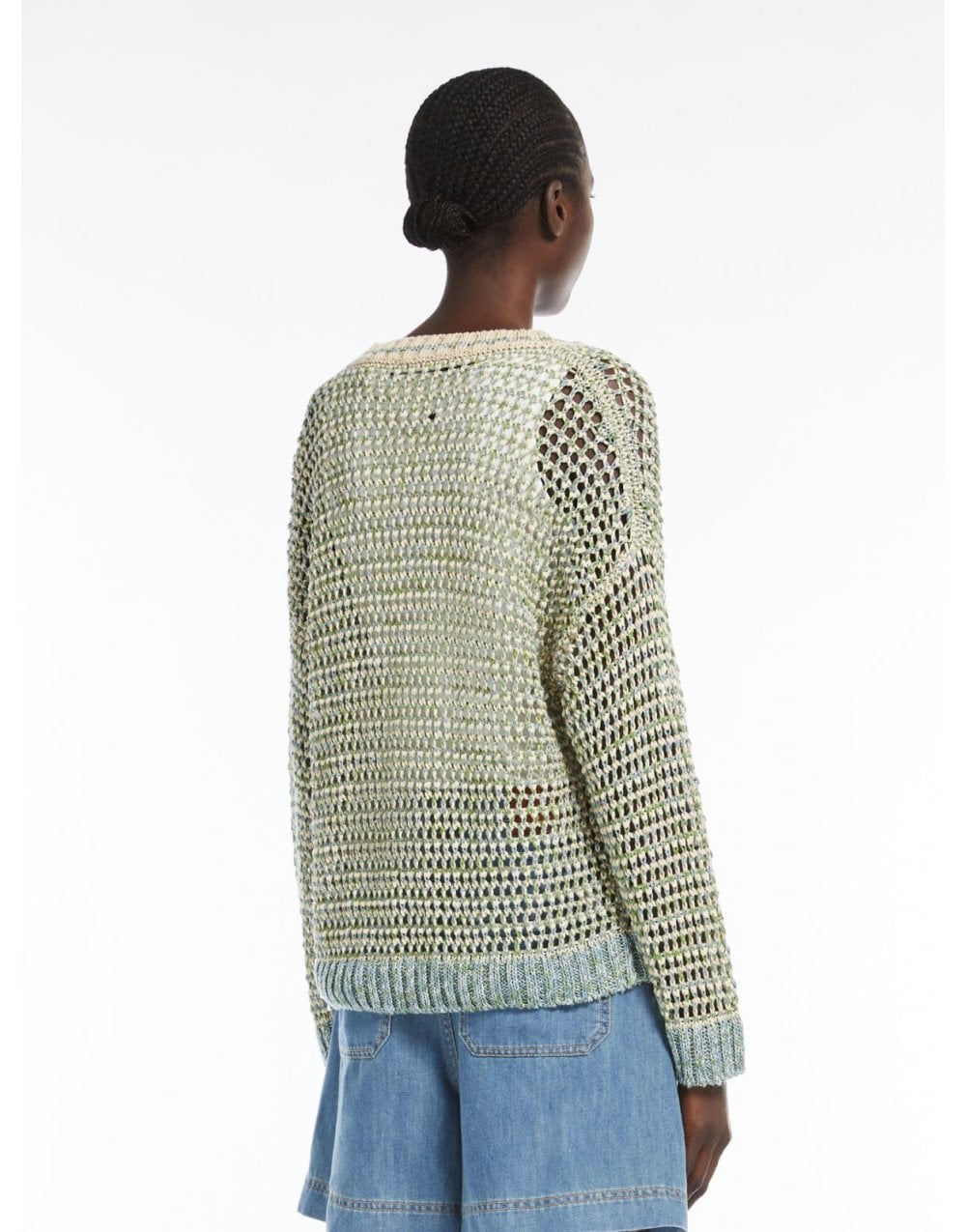 Young Ideas/Henmores - Liuto Mouline Crew Neck Jumper - 001 Green - XS