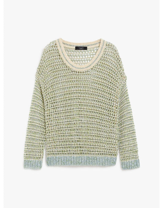 Young Ideas/Henmores - Liuto Mouline Crew Neck Jumper - 001 Green - XS