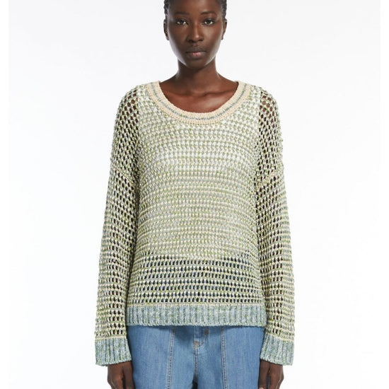 Young Ideas/Henmores - Liuto Mouline Crew Neck Jumper - 001 Green - XS