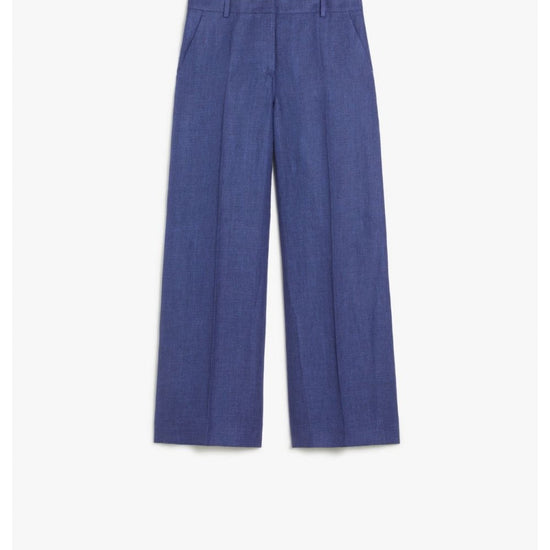 Young Ideas/Henmores - Malizia Linen Wide Leg Trousers - 006 Navy - 8
