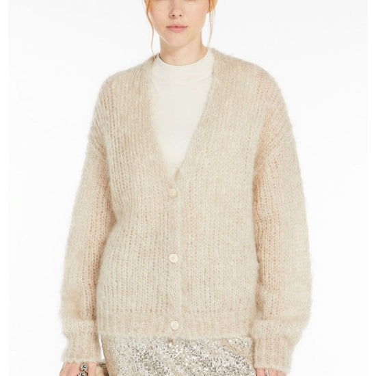 Young Ideas/Henmores - Messina V Neck Cardigan - 003 Sand - XS