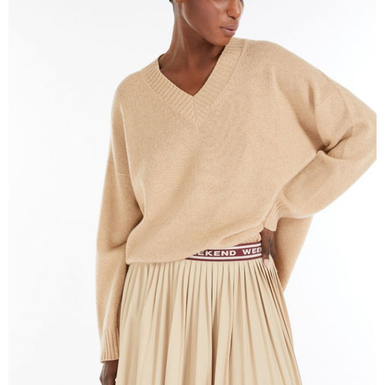 Young Ideas/Henmores - Mestre V Neck Jumper - 003 Sand - XS