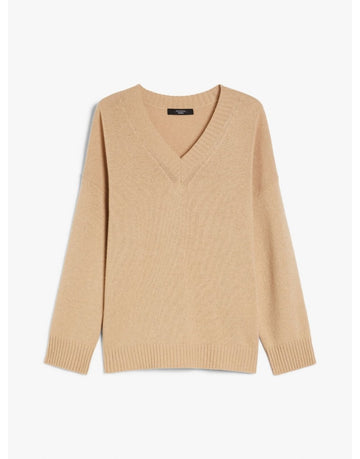 Young Ideas/Henmores - Mestre V Neck Jumper - 003 Sand - XS