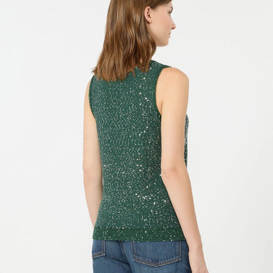 Young Ideas & Henmores -Milord Sequin Tank Top -002 Green -XS