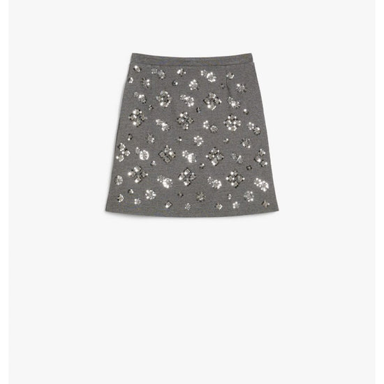 Young Ideas/Henmores - Monza Diamante Detail Jersey Skirt - 002 Grey - XS