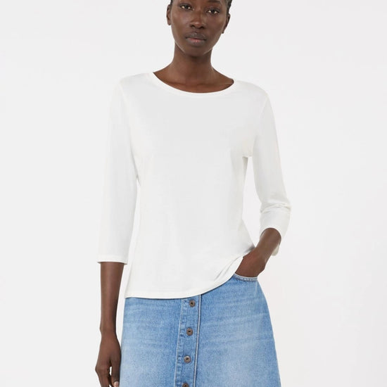 Young Ideas/Henmores - Multia 3/4 sleeve top - 001 White - XS