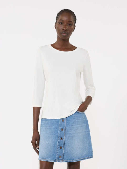 Young Ideas/Henmores - Multia 3/4 sleeve top - 001 White - XS