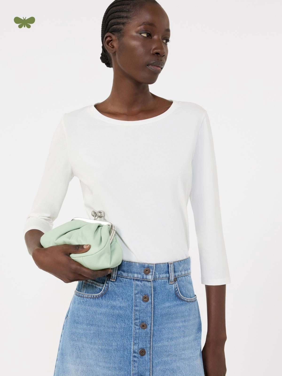 Young Ideas/Henmores - Multia 3/4 sleeve top - 001 White - XS