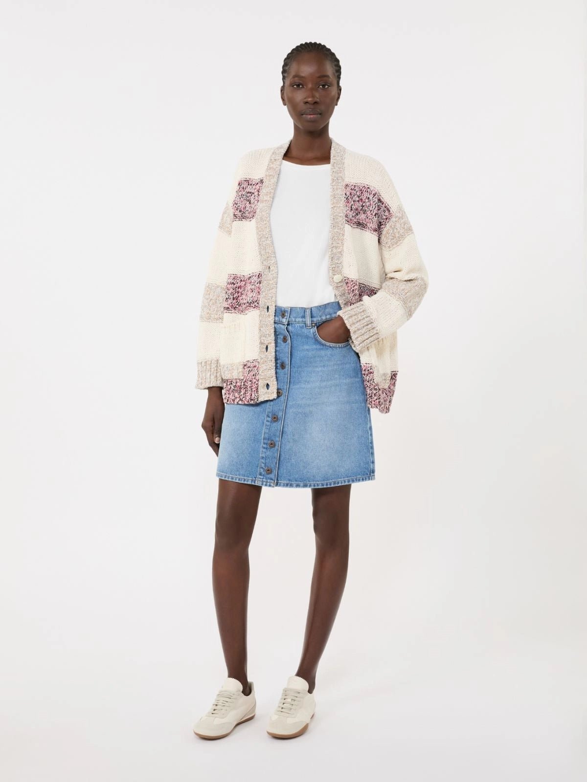 Young Ideas/Henmores - Multia 3/4 sleeve top - 001 White - XS