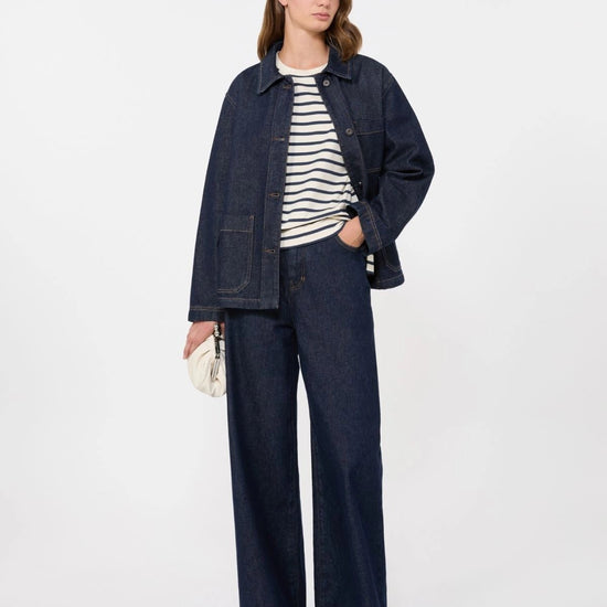 Young Ideas/Henmores - Multid Short Sleeve T-Shirt - 004 Navy Pinstripe - XS