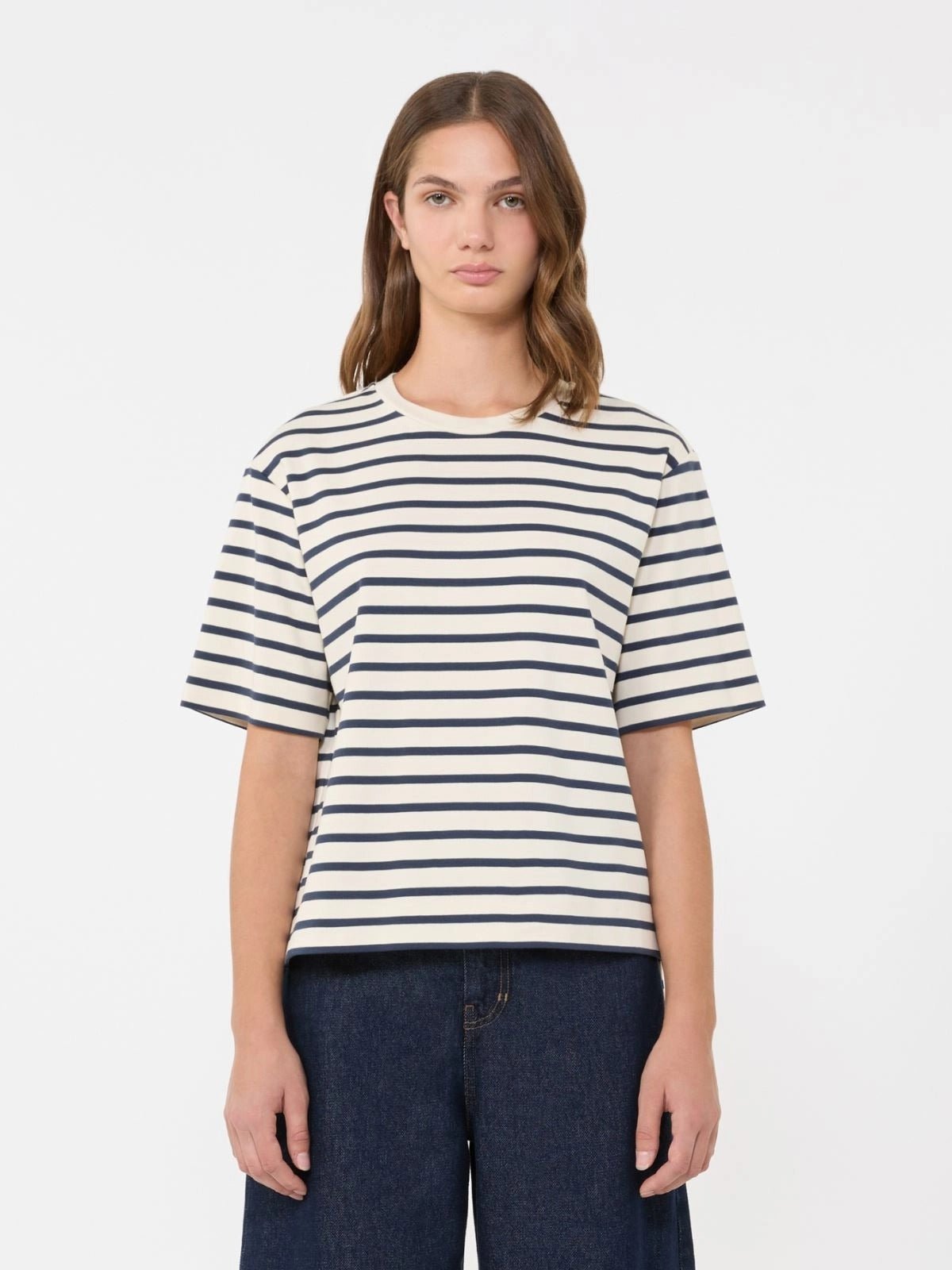 Young Ideas/Henmores - Multid Short Sleeve T-Shirt - 004 Navy Pinstripe - XS