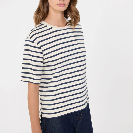 Young Ideas/Henmores - Multid Short Sleeve T-Shirt - 004 Navy Pinstripe - XS