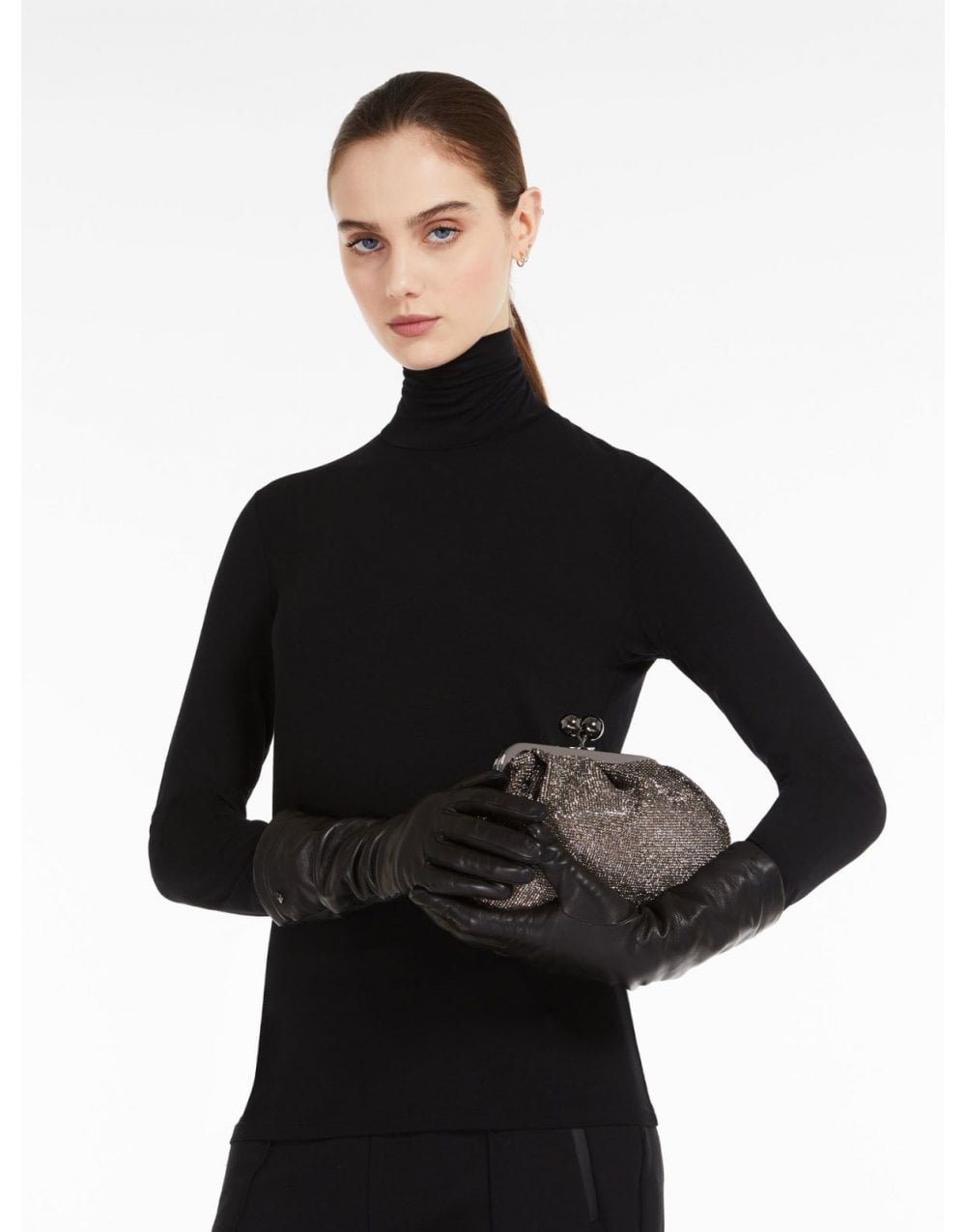 Young Ideas/Henmores - Multif Jersey Roll Neck Top - 001 Chocolate - S